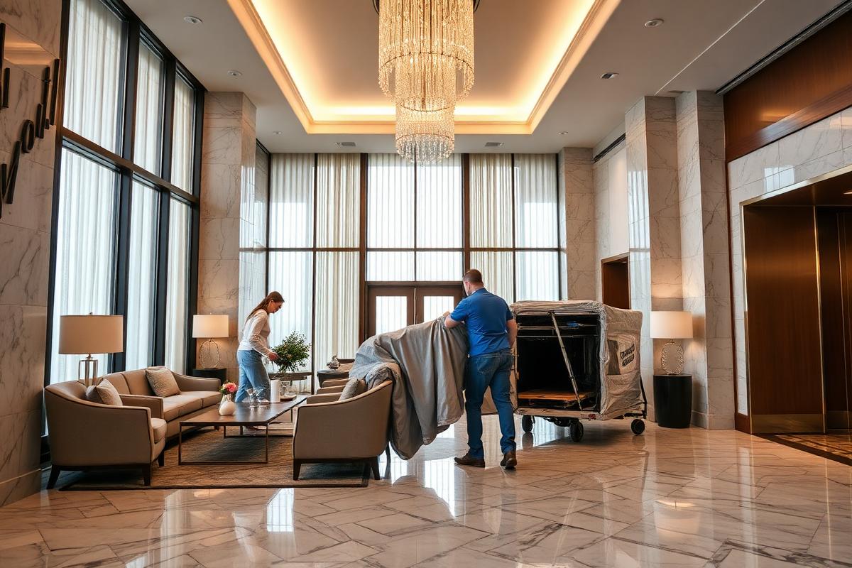 Stonebriar Moving crew handling a luxury move at 3525 Turtle Creek, Dallas