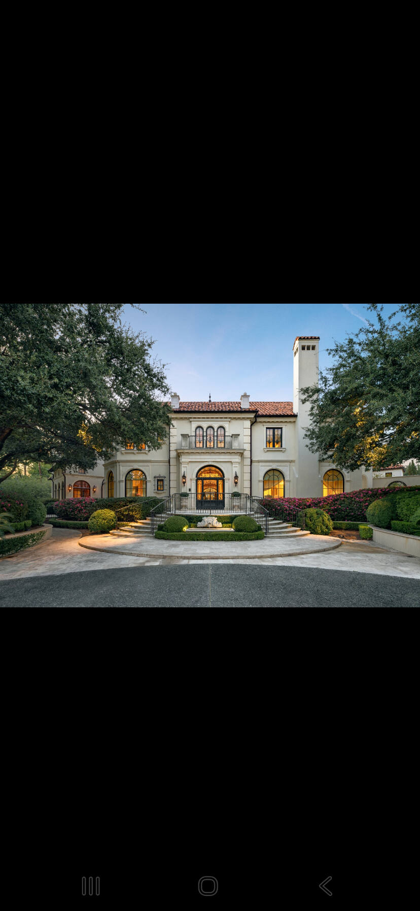 Luxury DFW home at twilight
