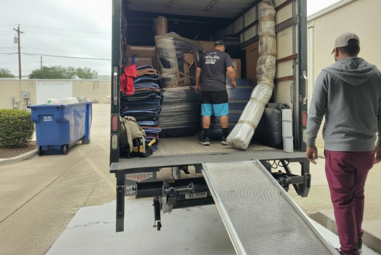 Moving crew loading a truck
